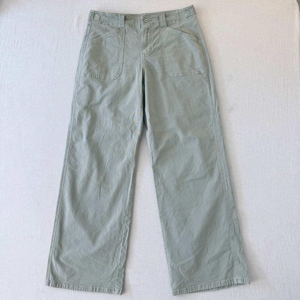 American Eagle Outfitters Light Sage Wide Leg Trousers